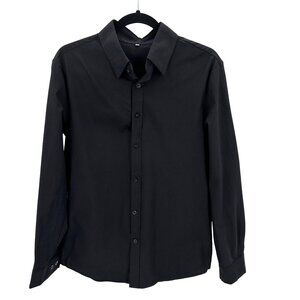 NWOT Vtkix Mens Bundle Of 2 Black/ Blue Long Sleeve Button-Up Cotton Shirts S